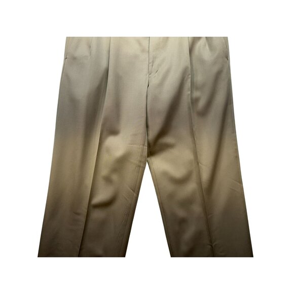 Brooks Brothers Mens Pleated Wool Dress Pants Size 36x26 Beige Tan - Picture 4 of 12